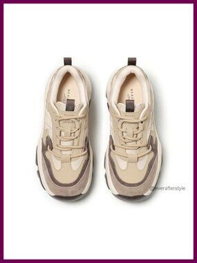 BEAU TODAY Womens Chunky Sneakers Lace-Up Air Mesh Dad Sneakers